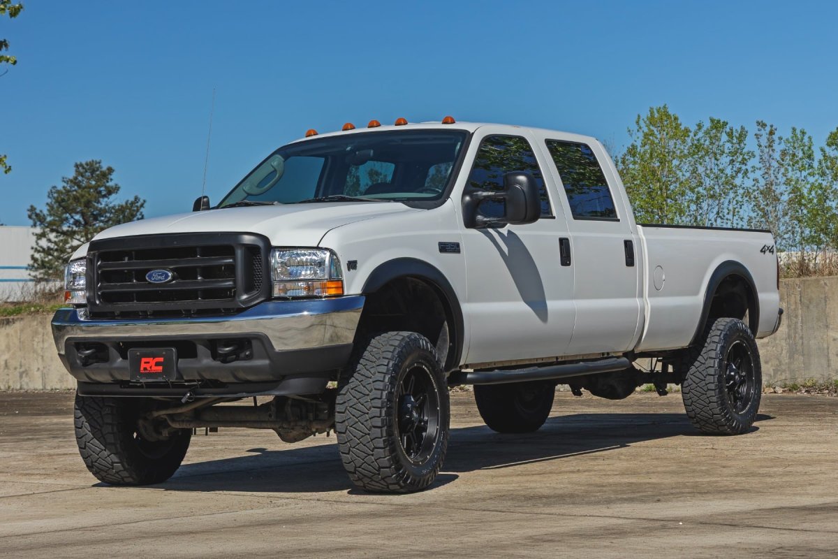 Ford F-350 Super Duty Nerf Steps - Rough Country - 3-Inch Tube, Crew Cab - '99-'16